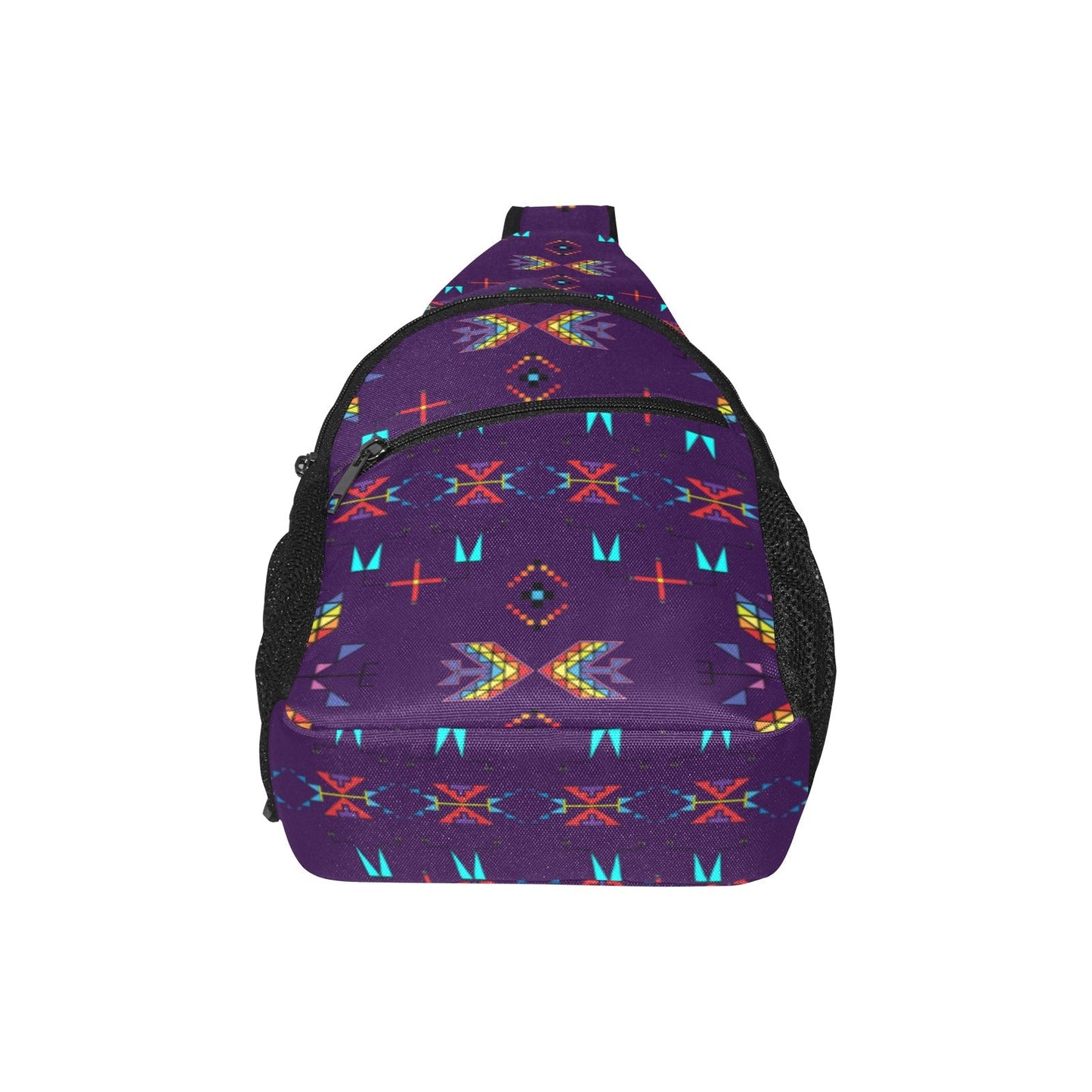 Rainy Chief Rainbow Dark Purple Chest Bag