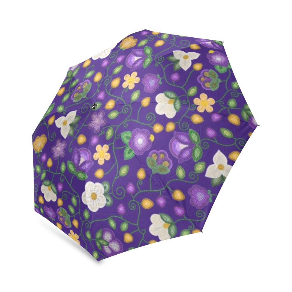 Midnight Moss Bloom Aubergine Foldable Umbrella