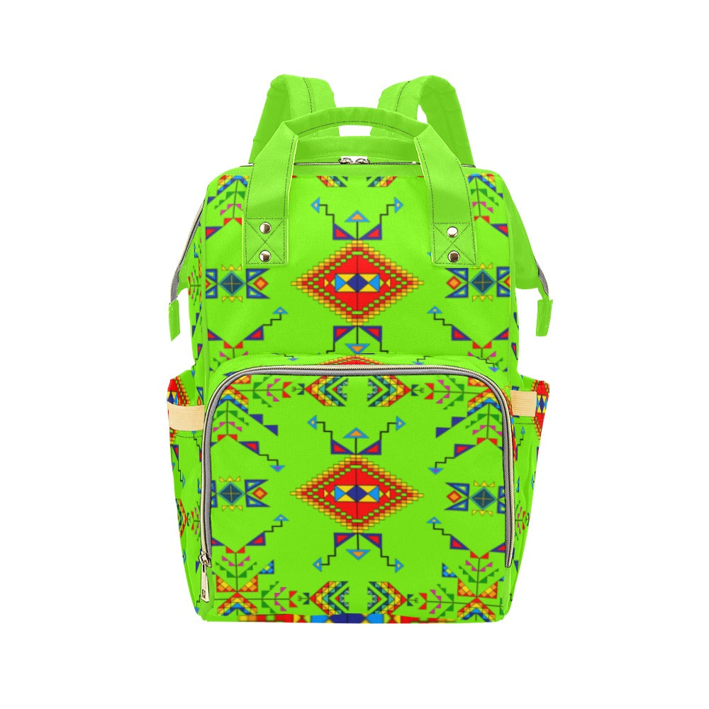 Buffalo Jump Neon Green Multi-Function Diaper Backpack