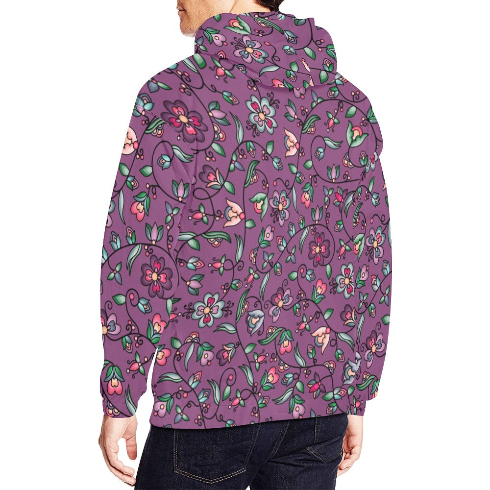 Amber Evening Garland Purple Hoodie for Men