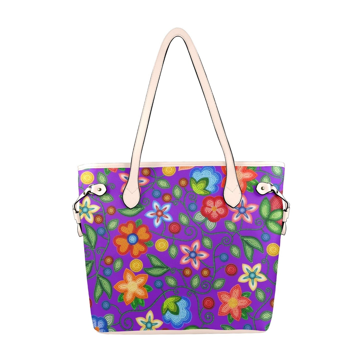 Morning Harmony Purple Clover Canvas Tote
