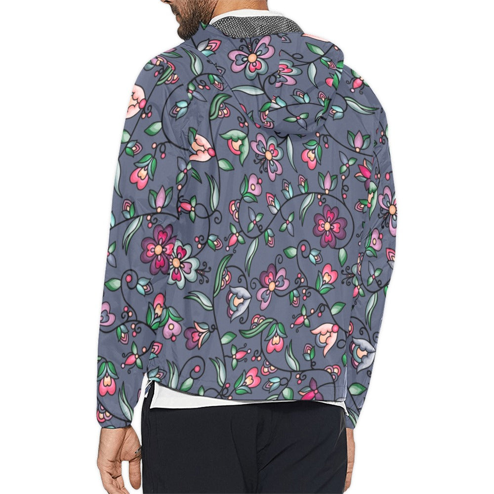 Amber Evening Garland Blue Men's Windbreaker