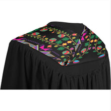 Load image into Gallery viewer, Geometric Floral Fall Black Graduation Stole
