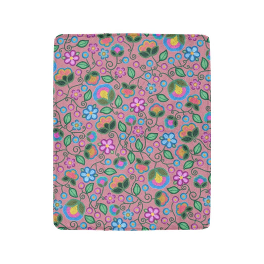 Turquoise Sunbeam Peach Small Micro Fleece Blanket