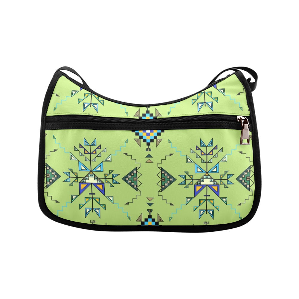 Bear Shield Green Crossbody Bag