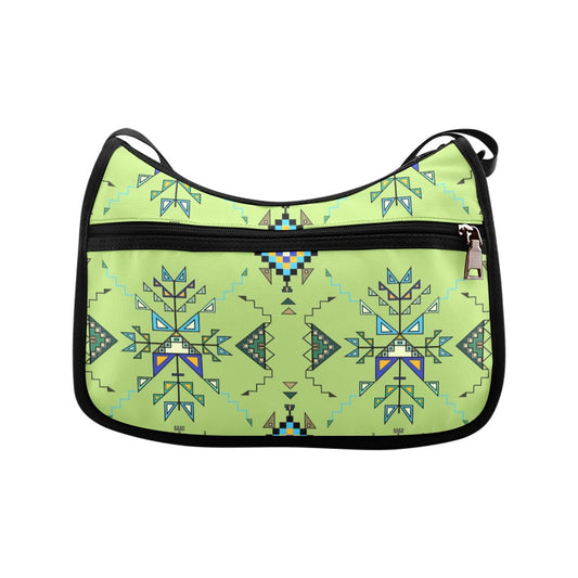Bear Shield Green Crossbody Bag