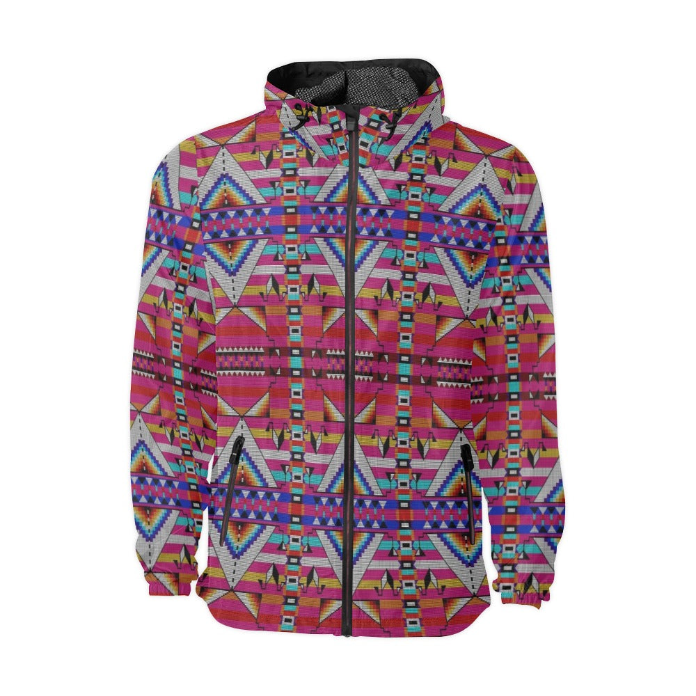 Medicine Blessing Pink Men's Windbreaker