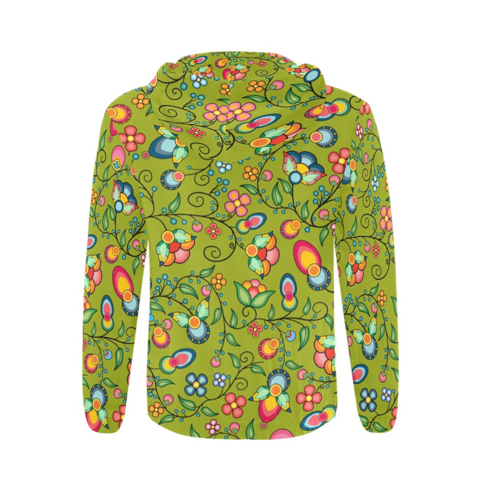 Floral Bounty Sweetgrass Zip Hoodie