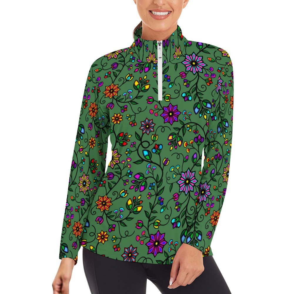 Prairie Paintbrush Sage Long Sleeve Yoga Shirt