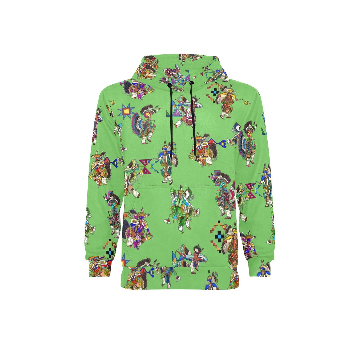 Men's Fancy Dancers Grass Men's Long Sleeve Fleece Hoodie