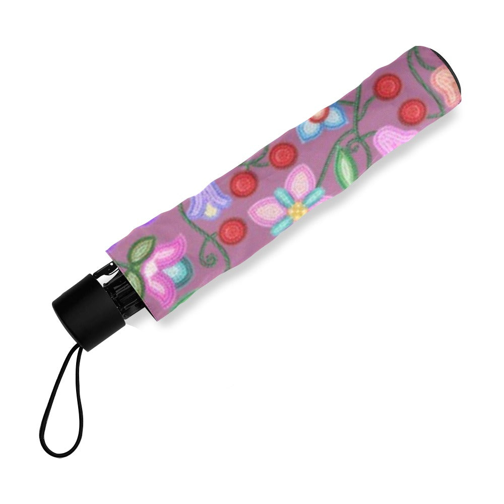 Petal Harmony Dusty Rose Foldable Umbrella