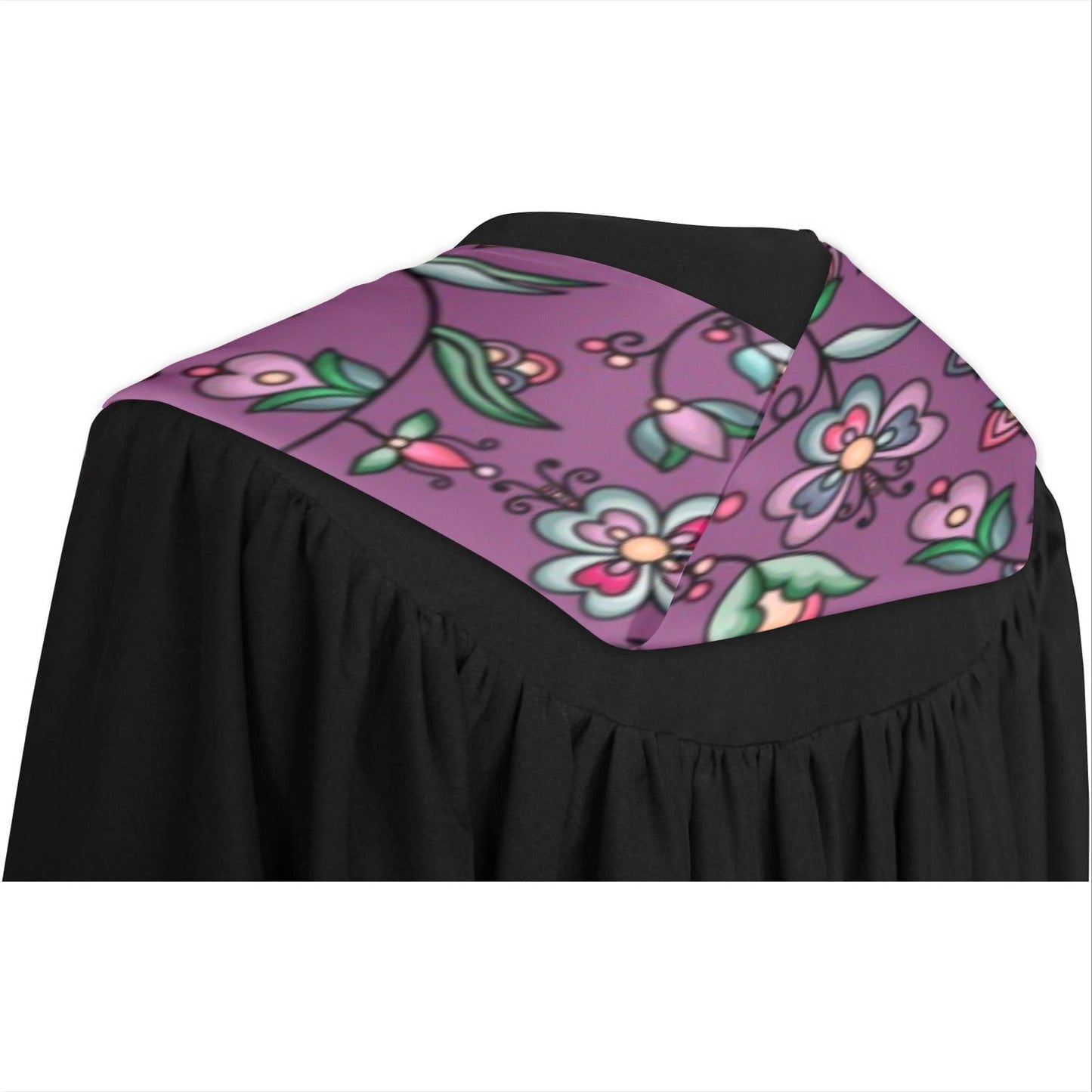 Amber Evening Garland Purple Graduation Stole