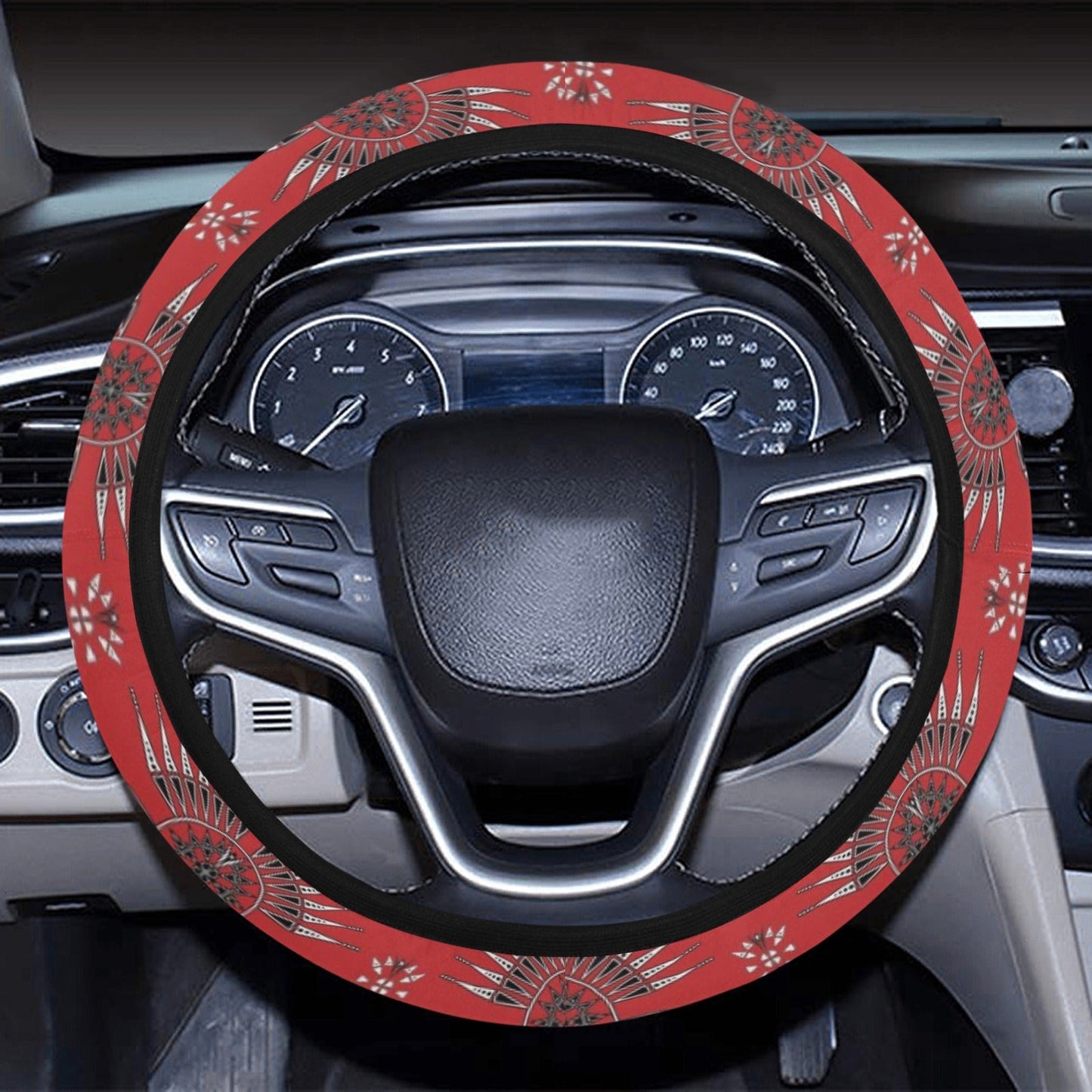 Evening Feather Wheel Blush Steering Wheel Cover with Elastic Edge