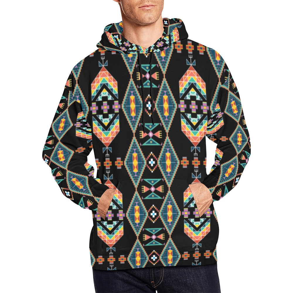 Travois Tipi Black Hoodie for Men