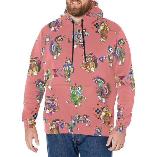 Men's Fancy Dancers Terra Cotta Men's Long Sleeve Fleece Hoodie