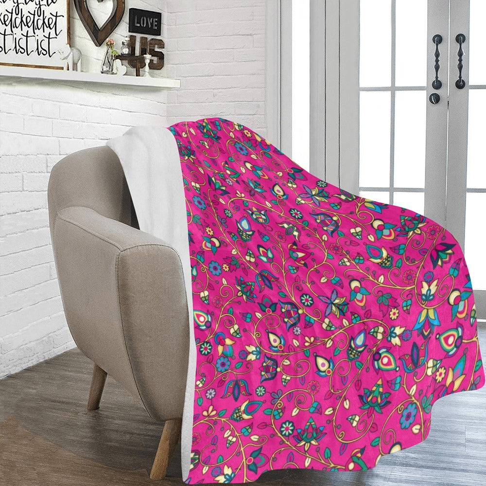 Thorny Path Pink X-Large Micro Fleece Blanket