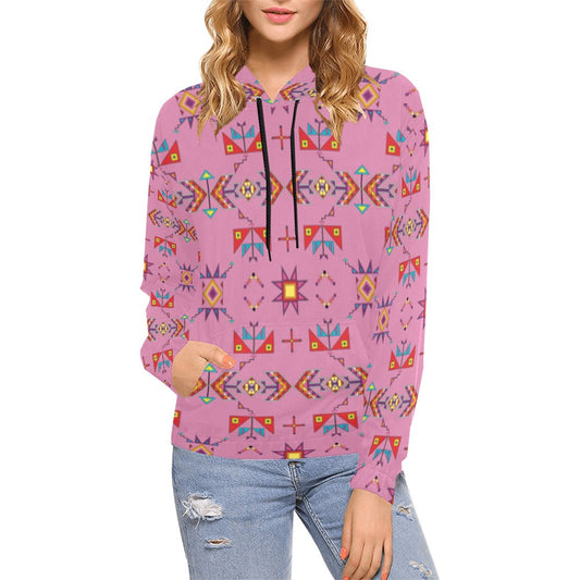 Scattered Generations Pink Hoodie for Women