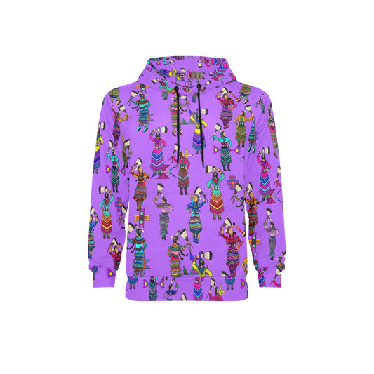 Women's Jingle Dancers Purple Fleece Hoodie