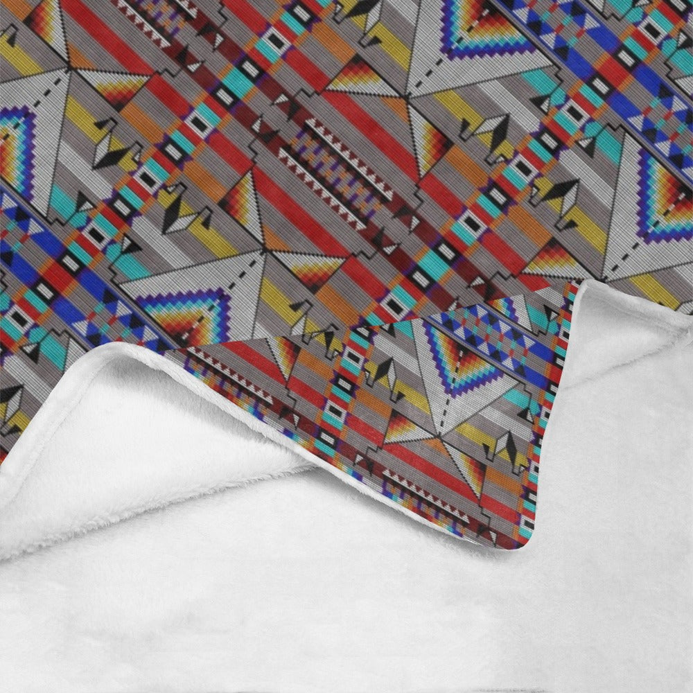 Medicine Blessing Grey X-Large Micro Fleece Blanket