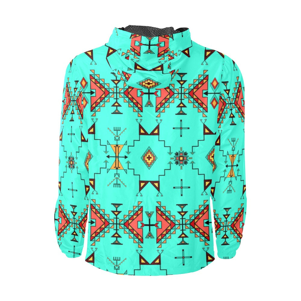 Thunder Flight Turquoise Men's Windbreaker