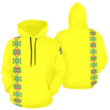 Load image into Gallery viewer, Yellow Blanket Strip Hoodie for Men
