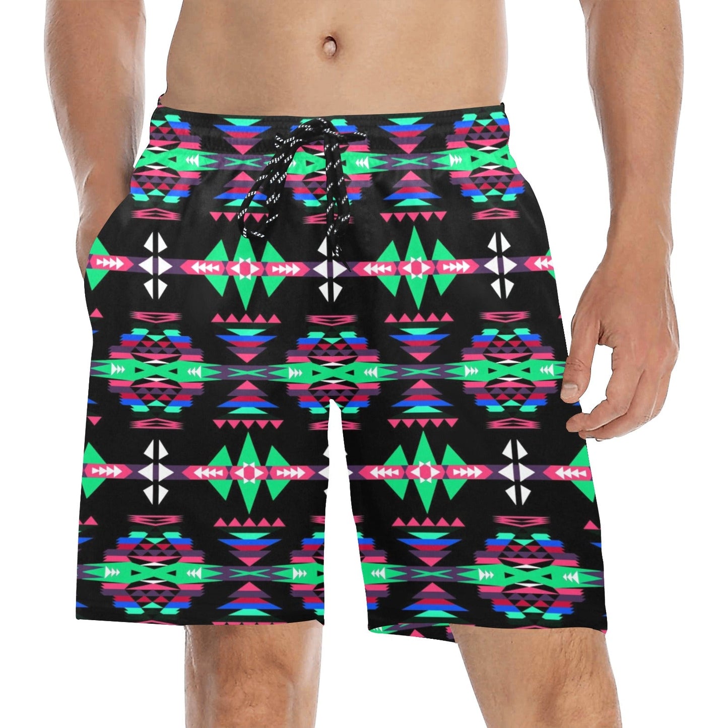 River Trail Journey Men's Mid-Length Beach Shorts