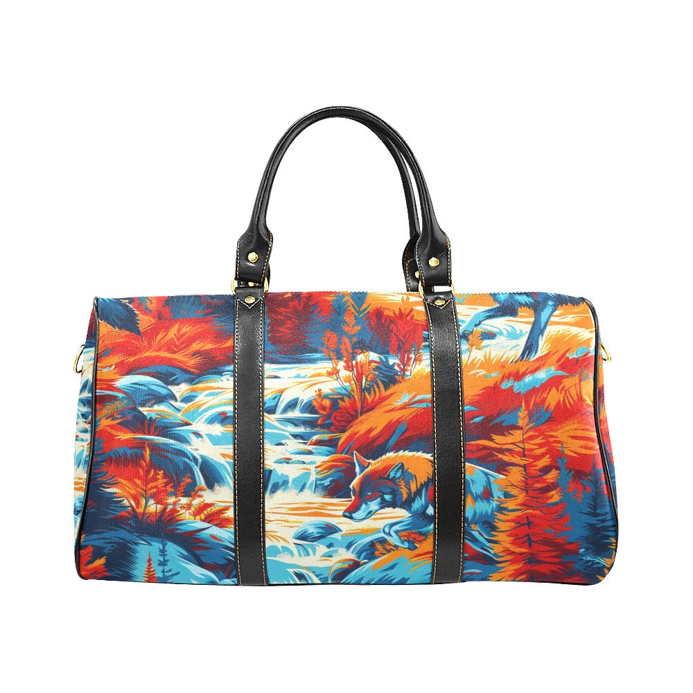 Hunting Wolves Small Travel Bag
