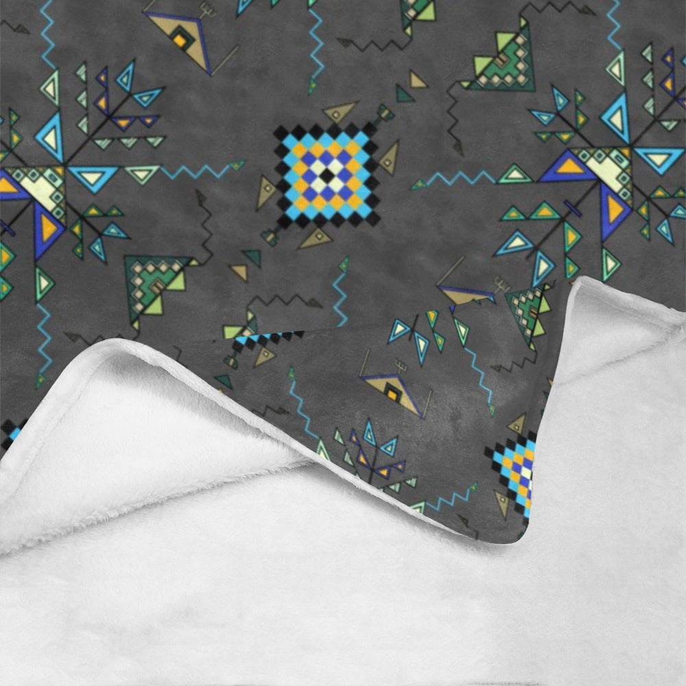 Bear Shield Gray X-Large Micro Fleece Blanket"