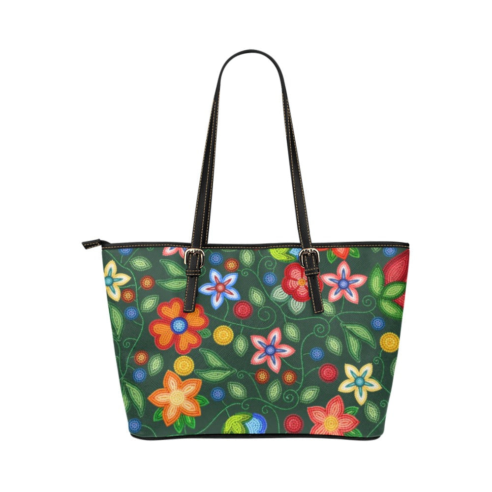 Morning Harmony Forest Leather Tote