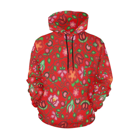 Rose Reverie Red Hoodie for Women
