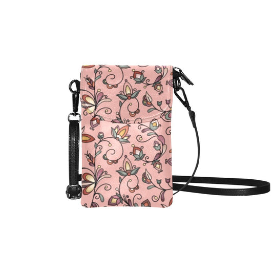 Burnt Sky Petals Peach Small Cell Phone Purse