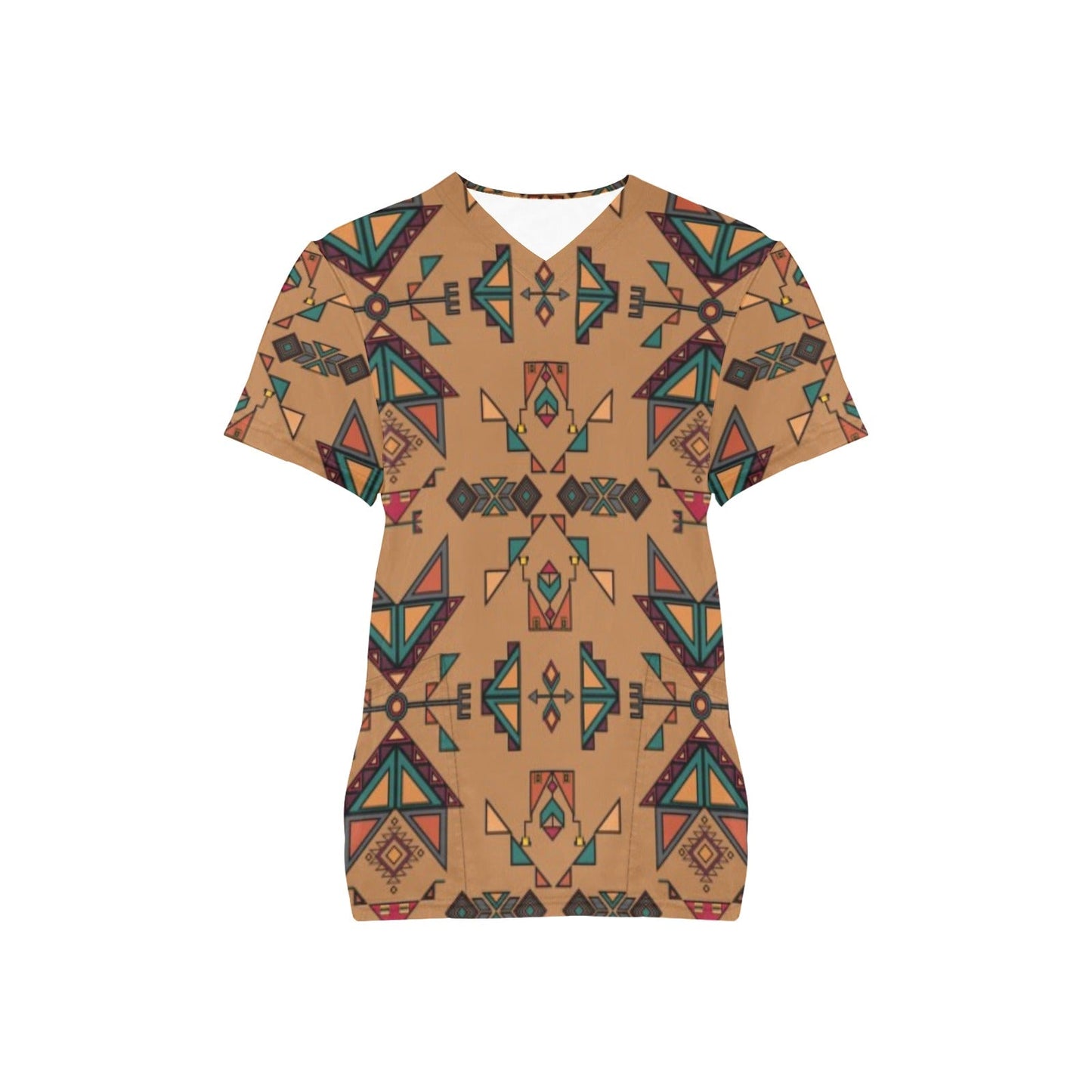 Arrow dawn Brown Scrub Top