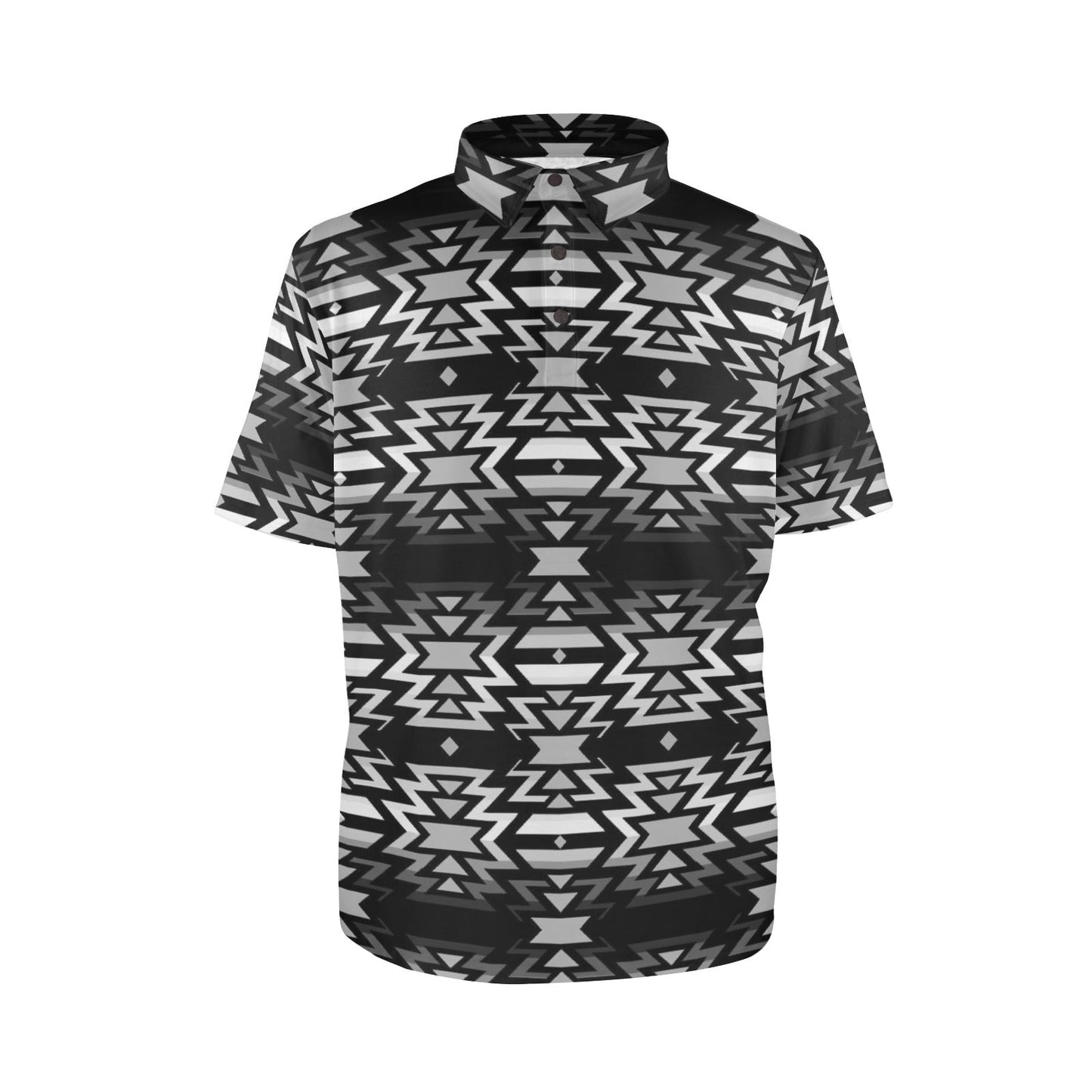 Black Fire and Gray Polo Shirt