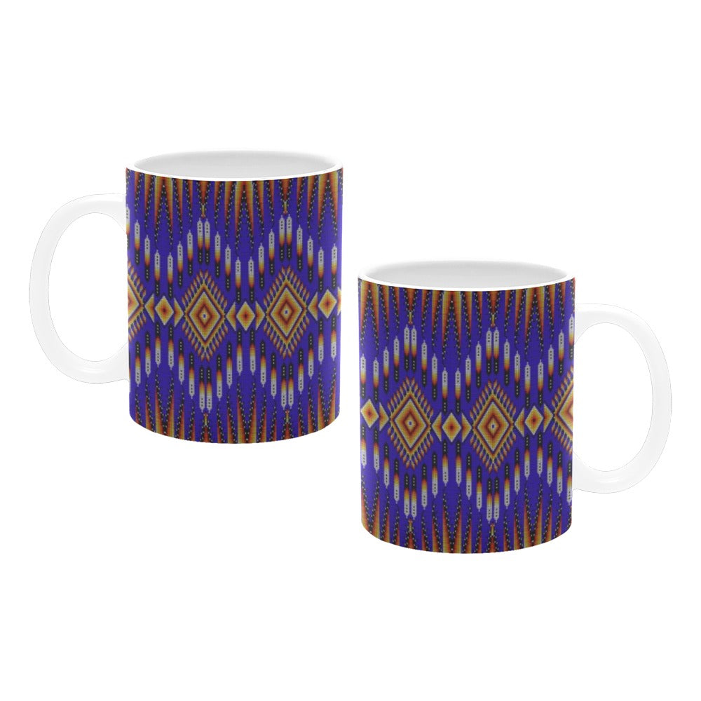 Fire Feather Blue Mug