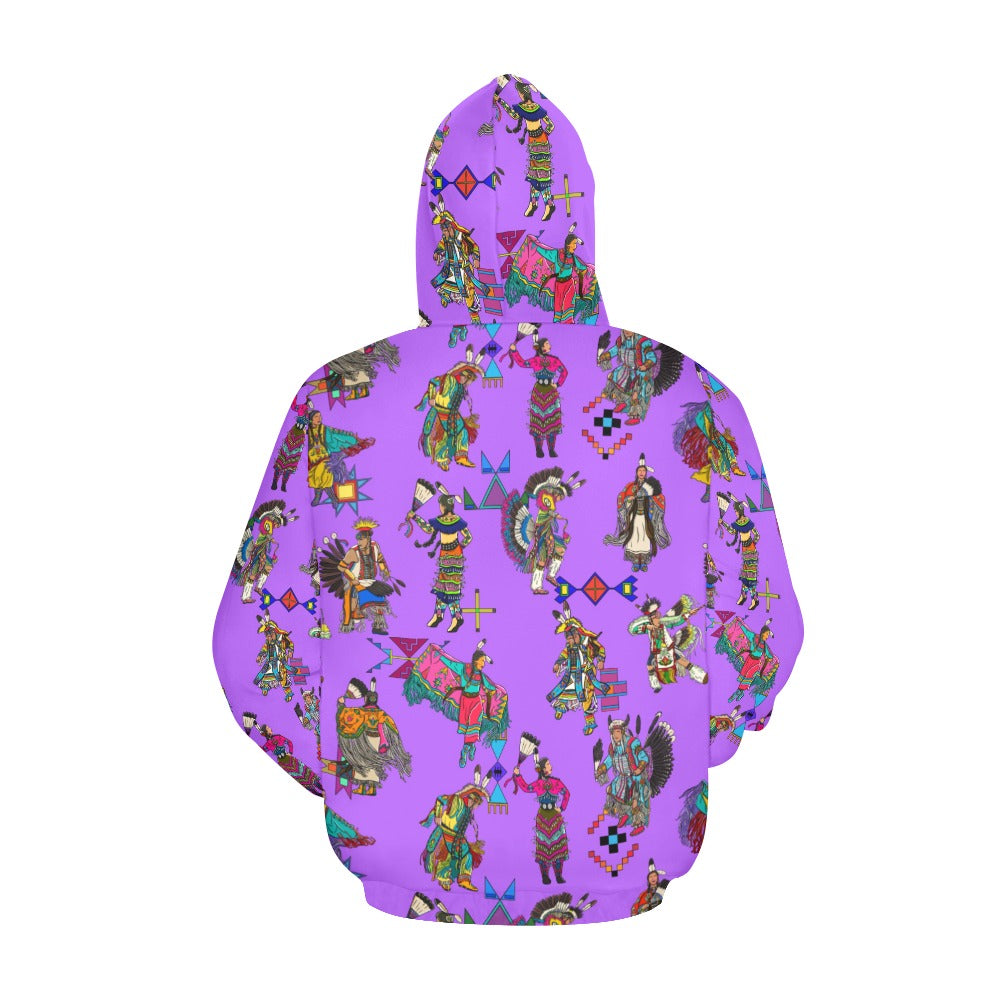 Grand Entry Dancers Purple Hoodie for Women
