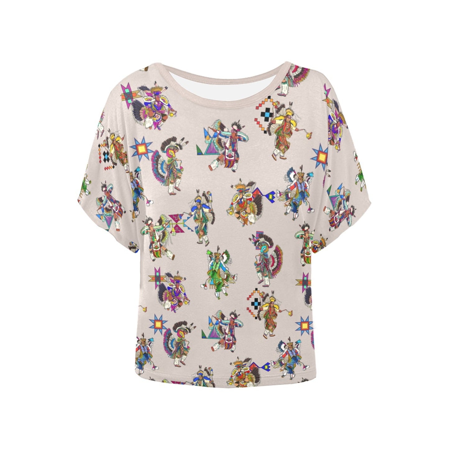 Men's Fancy Dancers Muslin Women's Batwing-Sleeved Blouse T shirt