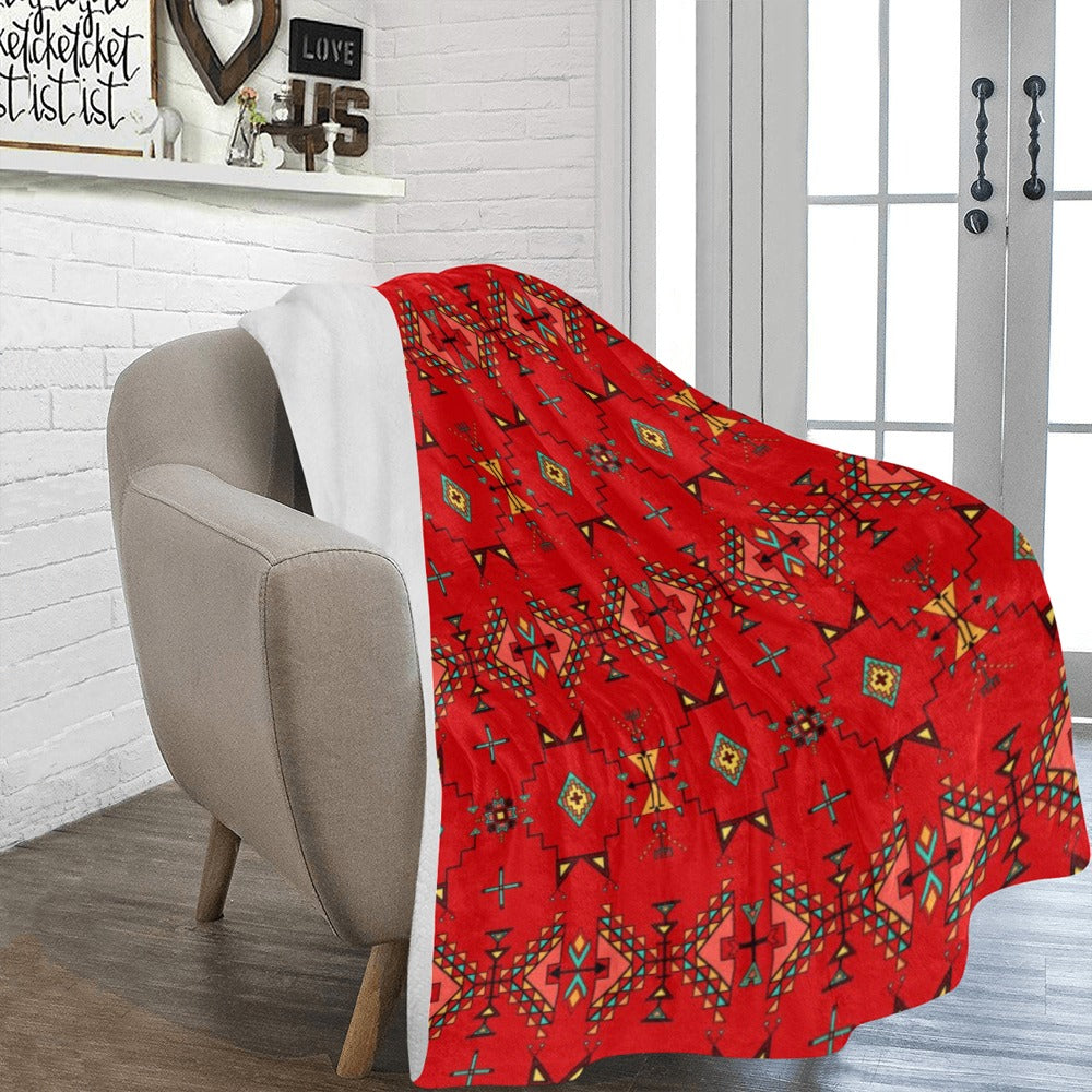 Thunder Flight Red X-Large Micro Fleece Blanket