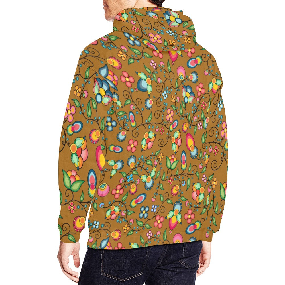 Floral Bounty Fall Leaves Hoodie for Men