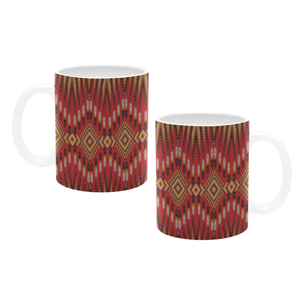 Fire Feather Red Mug