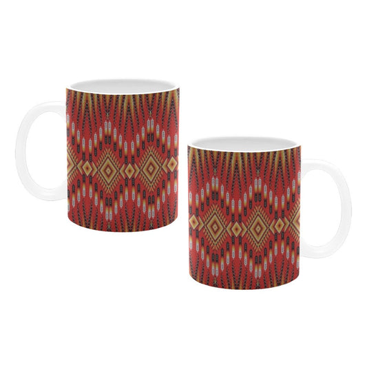 Fire Feather Red Mug