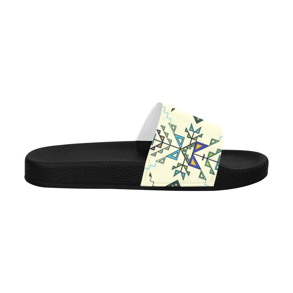 Bear Shield Cream Slide Sandals