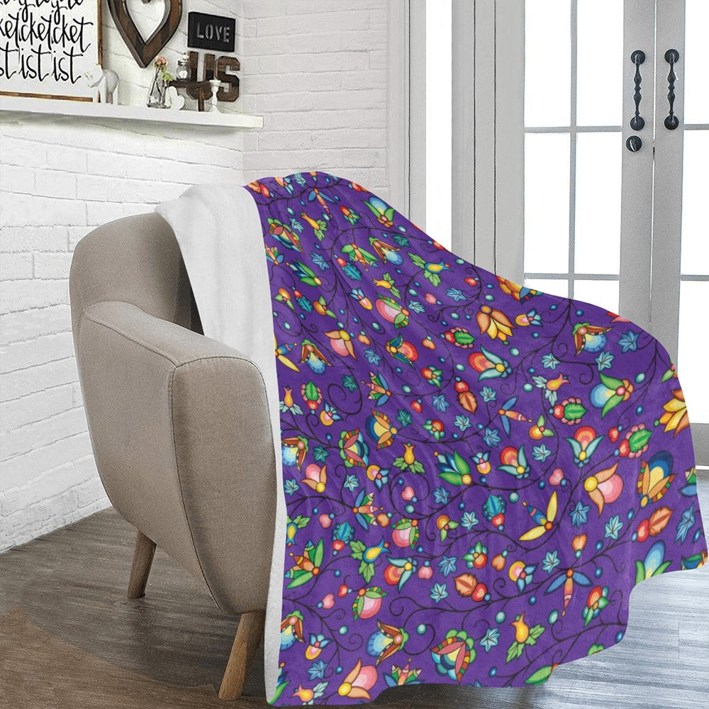 Prairie Plains Spirit Midnight Purple X-Large Micro Fleece Blanket