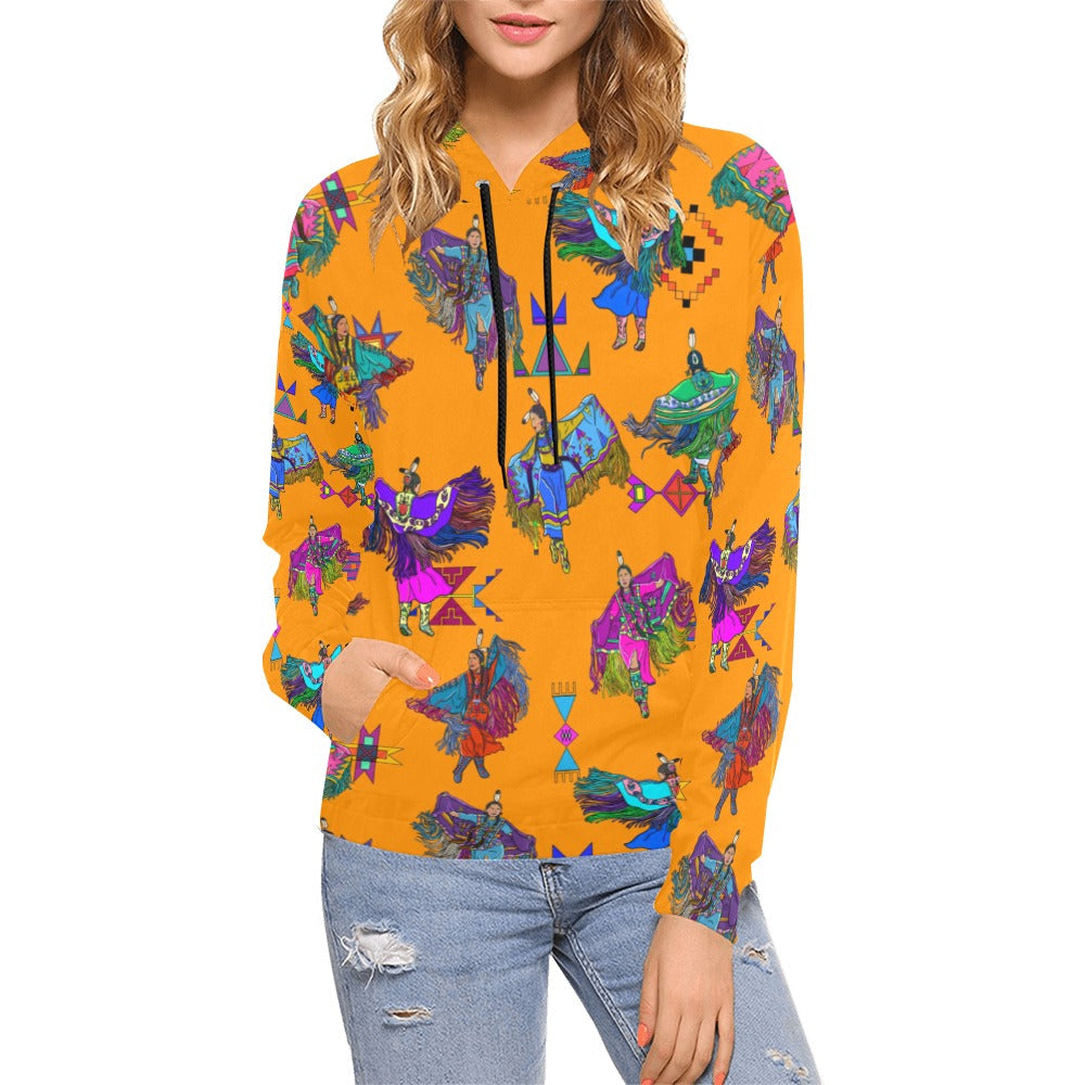Women's Fancy Dancers Orange Hoodie for Women