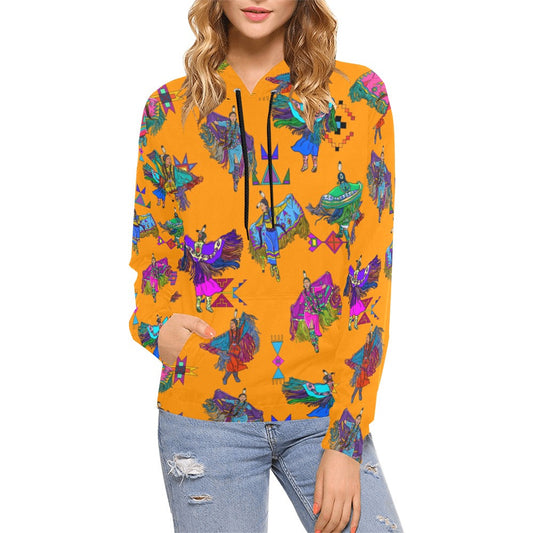 Women's Fancy Dancers Orange Hoodie for Women