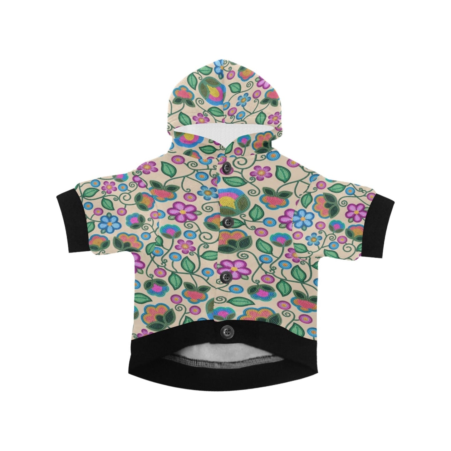 Turquoise Sunbeam Cream Pet Hoodie