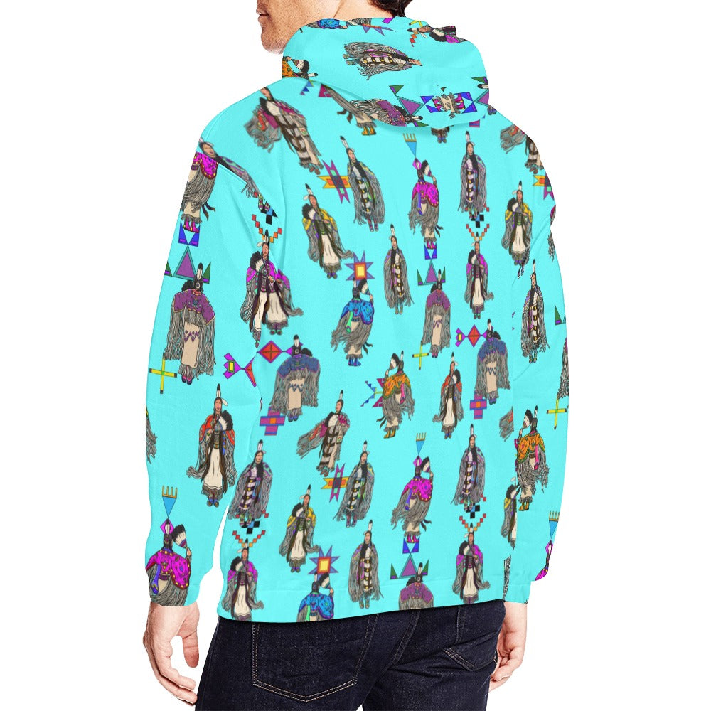 Women's Tradish Dancers Turquoise Hoodie for Men