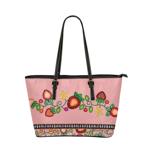 Berry Garden Pink Leather Tote