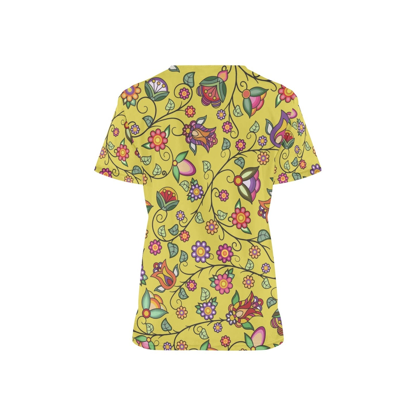 Heartbeat Petals Yellow Scrub Top