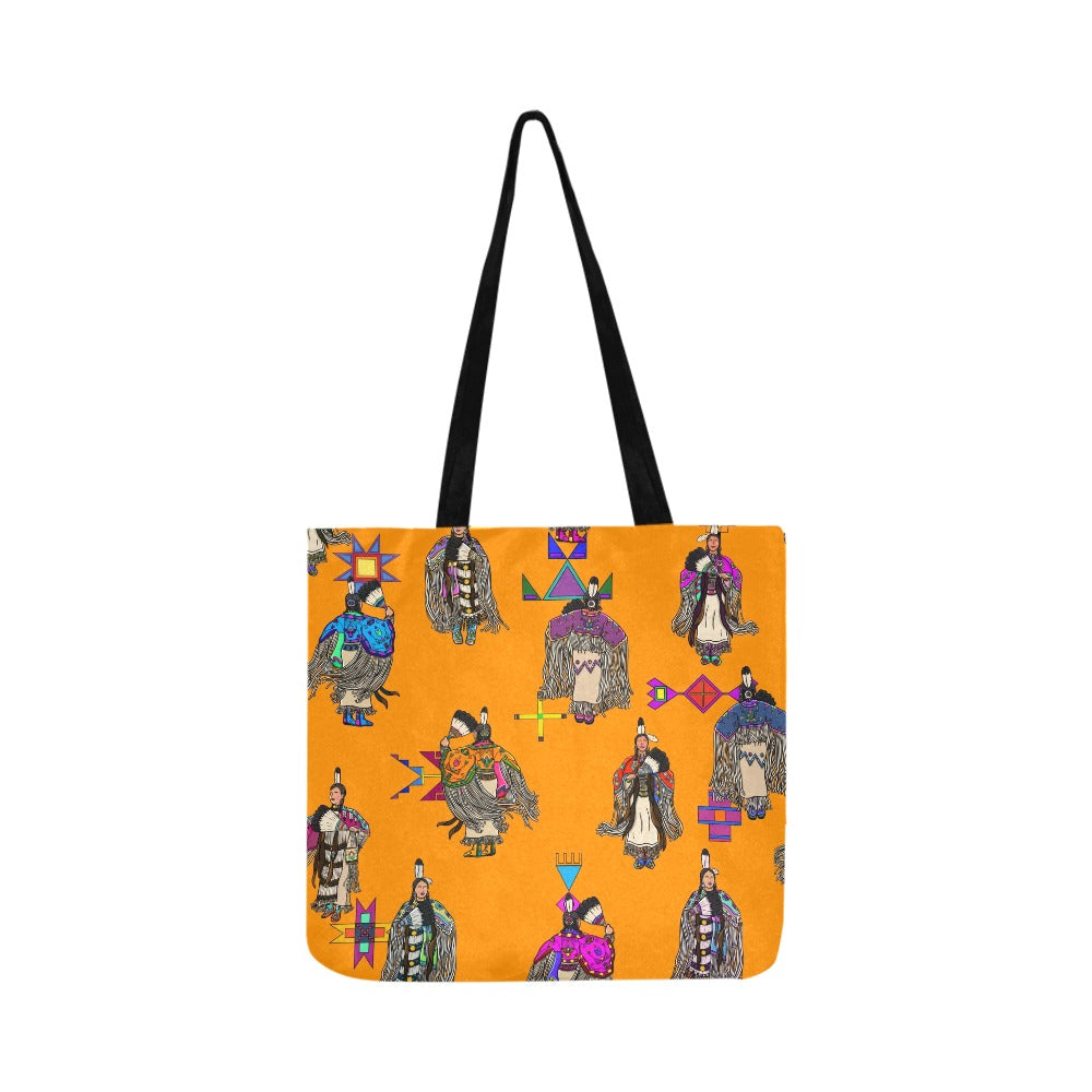 Women's Tradish Dancers Orange Reusable Shopping Bag