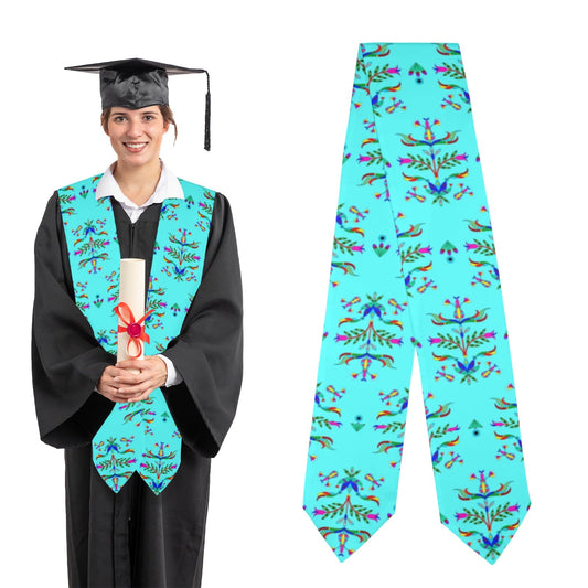 Dakota Damask Turquoise Graduation Stole